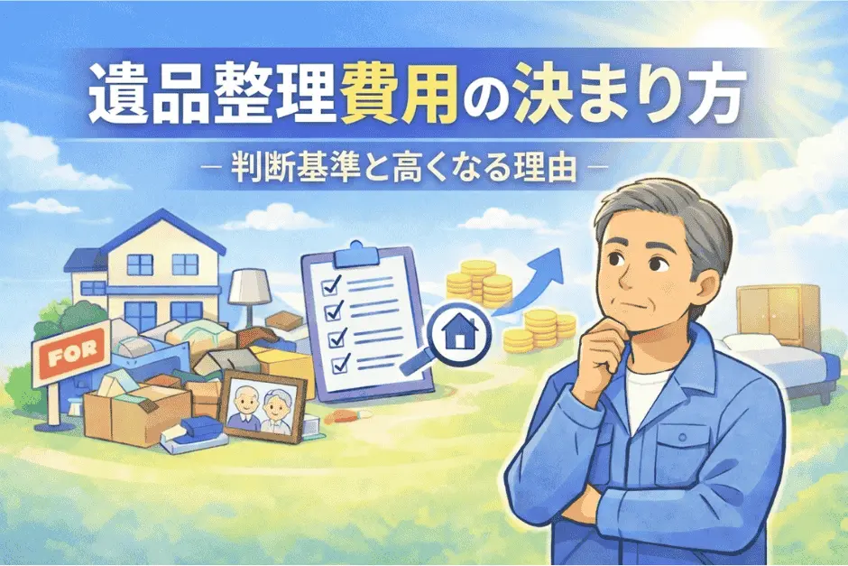 遺品整理 費用の決まり方｜相場の前に知るべき判断基準と高くなる理由