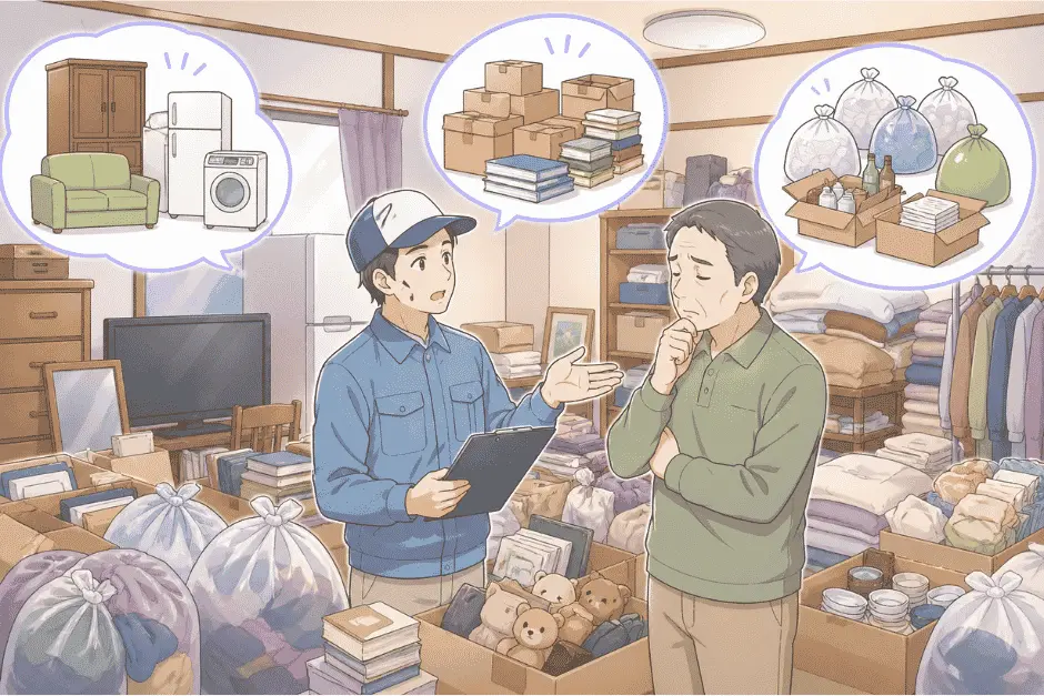 遺品整理の費用相場より安くなるケースとして買取可能な品物の存在が費用軽減につながる仕組みを解説する画像